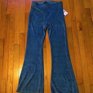 blue corduroy flare pants